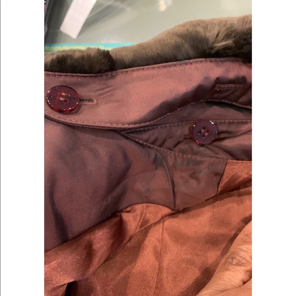 Sanyo New York Vintage Faux Fur Detachable Collar Coat Women's Size L - Picture 9 of 14